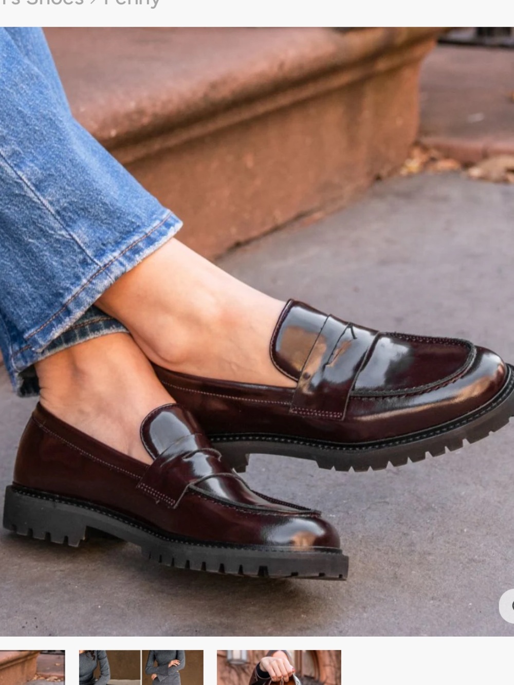 Thursday Boot Company Women's Penny Loafers in Burgundy size 9.5